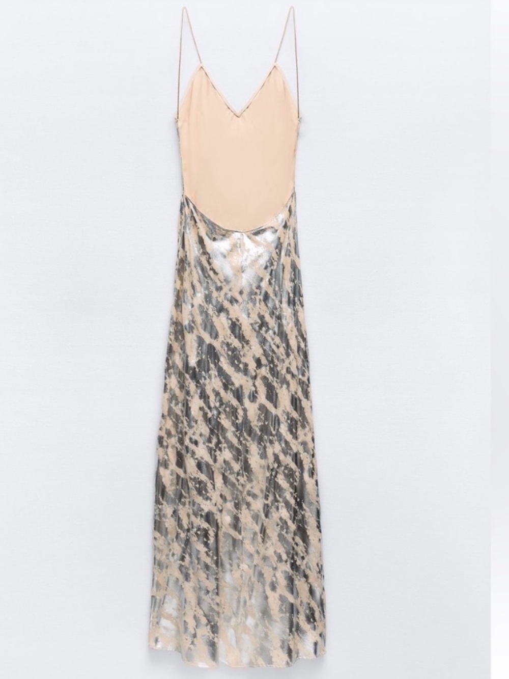 ZARA FOIL PRINT SLIP DRESS - Picture 4 of 9